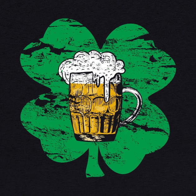 Shamrock Beer Mug Funny St Patrick's Day by Xeire